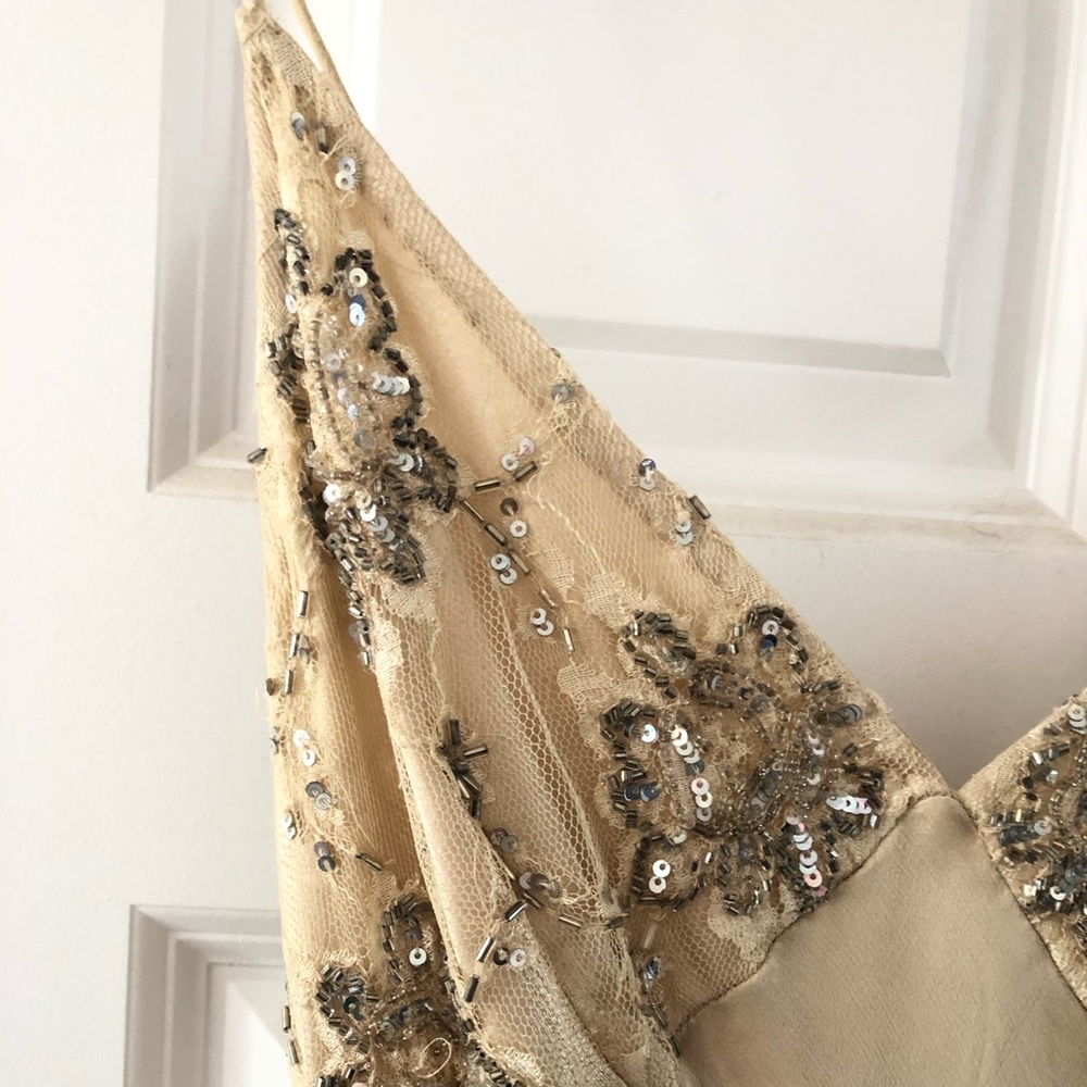 Beige flapper style dress